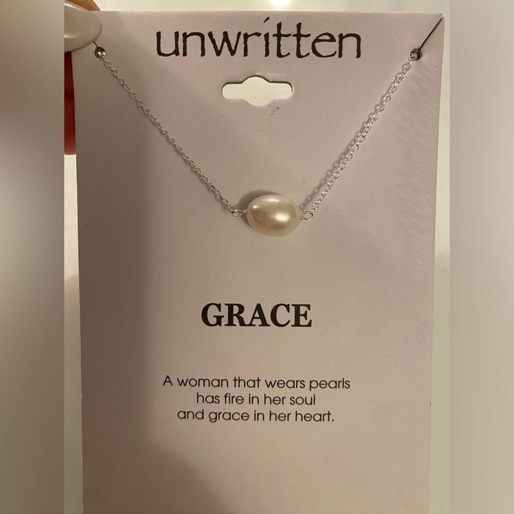 Pearl necklace sterling silver NWT